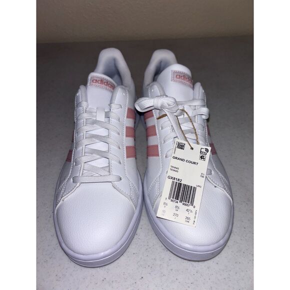 Adidas Grand Court Women’s Sneaker White Wonder Mauve Pink Size 10 – New w/ Tags - Picture 6 of 6